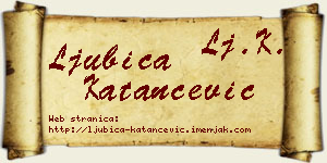 Ljubica Katančević vizit kartica